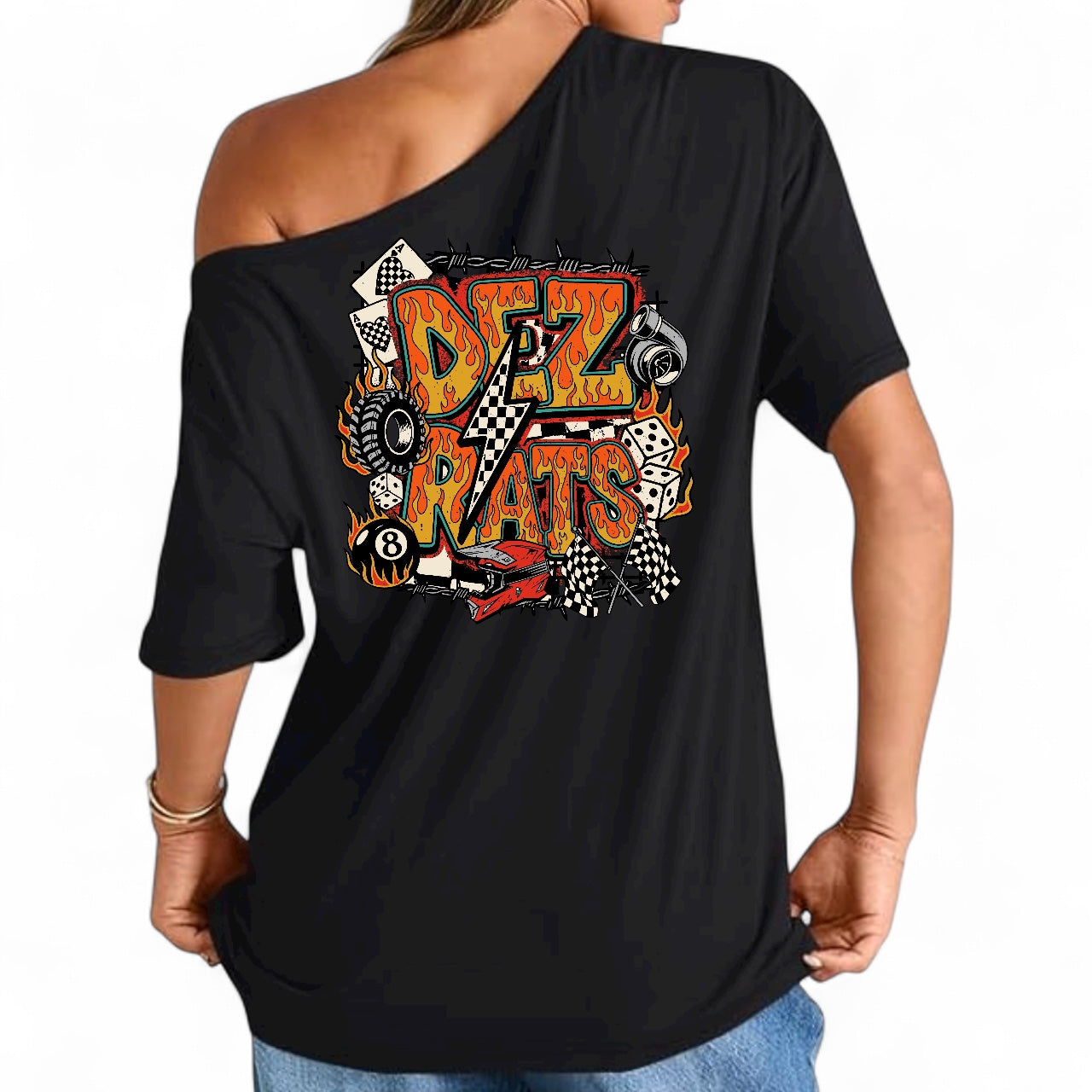 Off the shoulder t-shirt