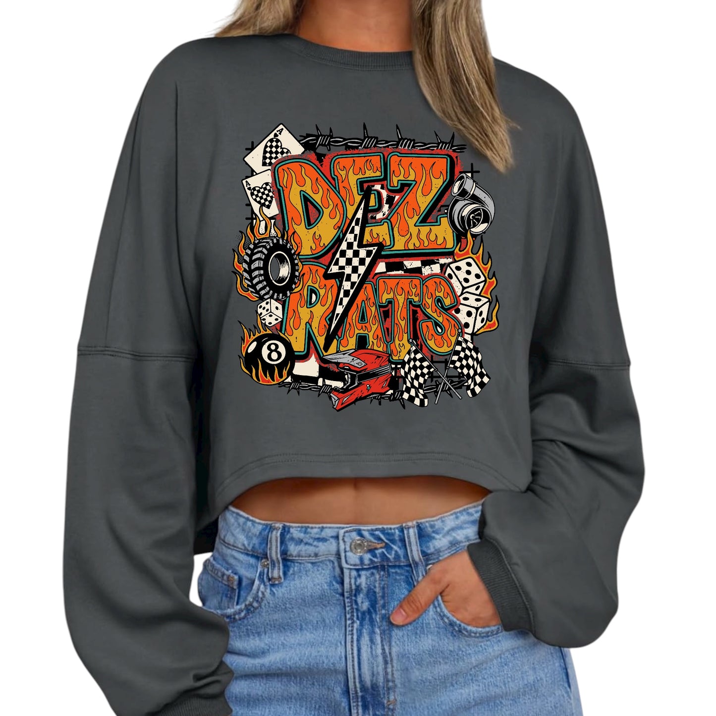 Full Throttle Cropped Crewneck