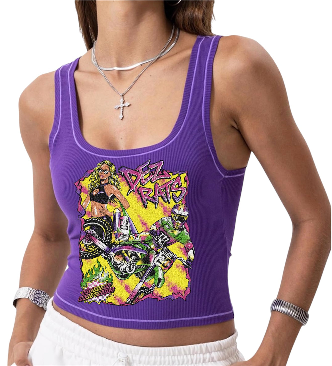 Saturday Night Lights Cropped Tank