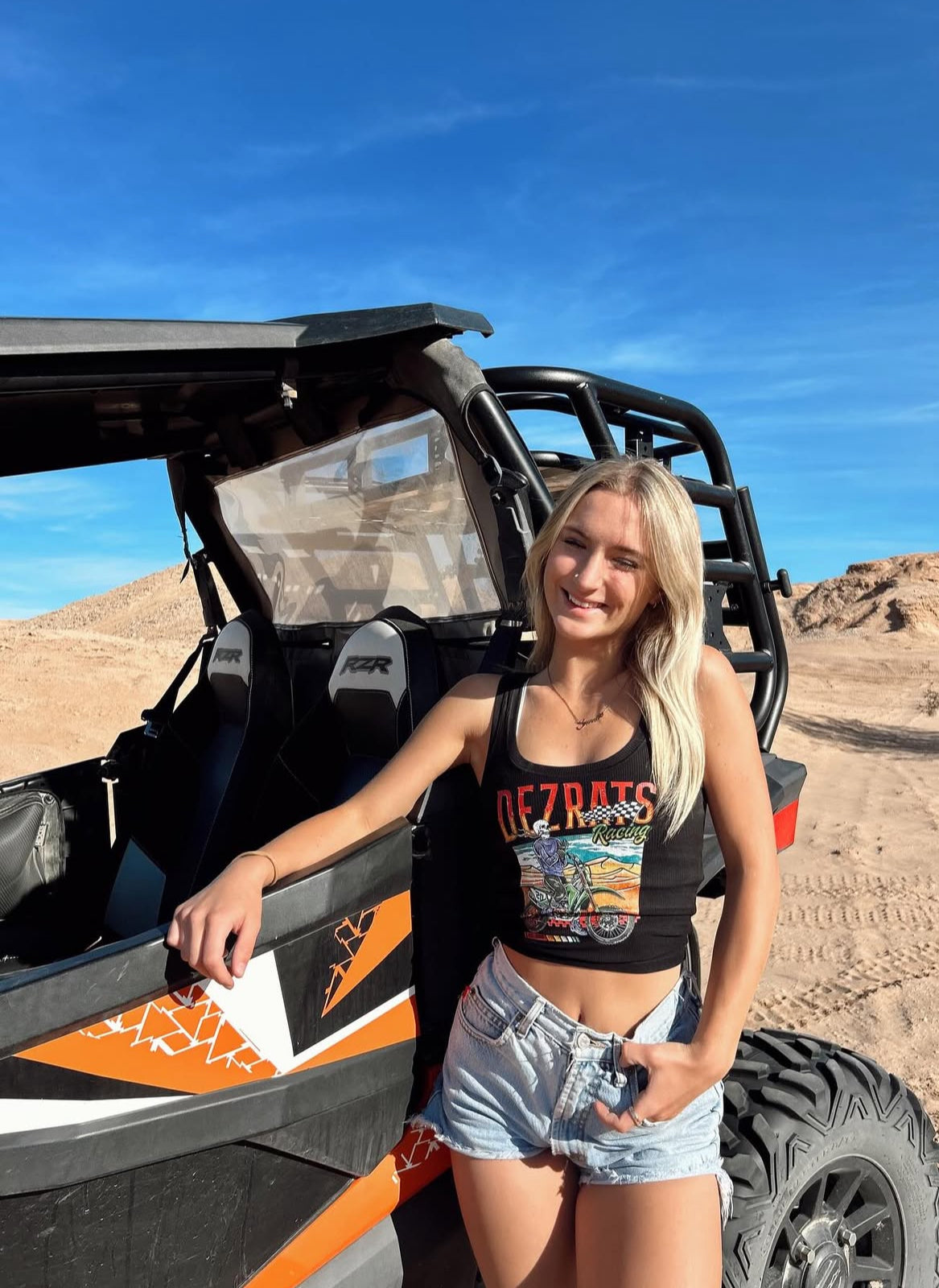 Dezrats Racing Cropped Tank Top