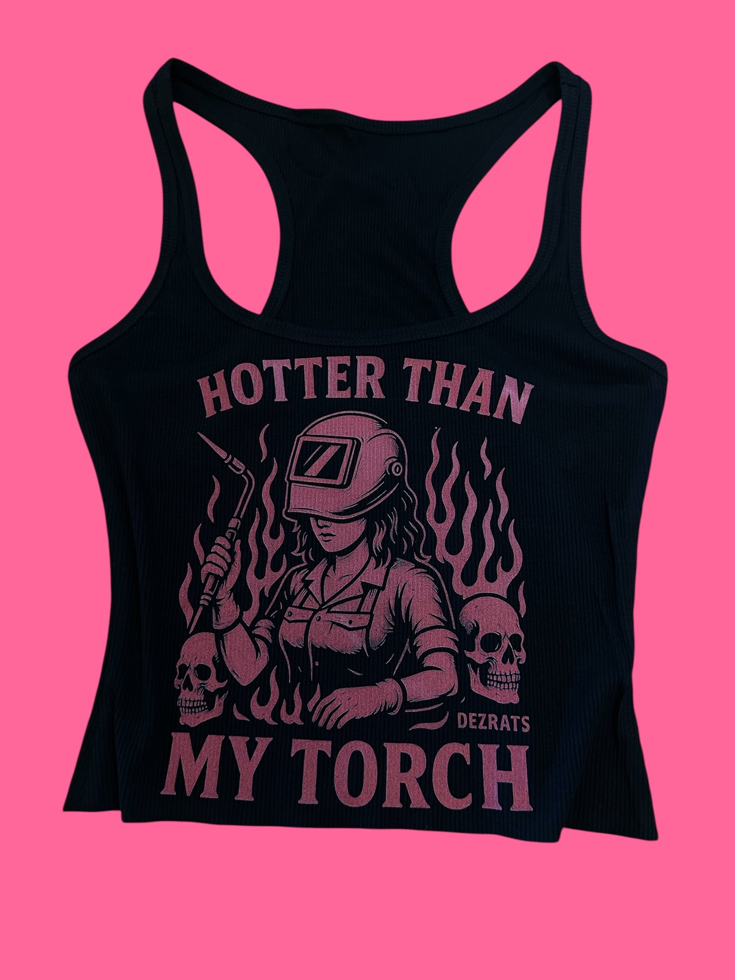 HOTTER THAN MY TORCH CROPPED TANK