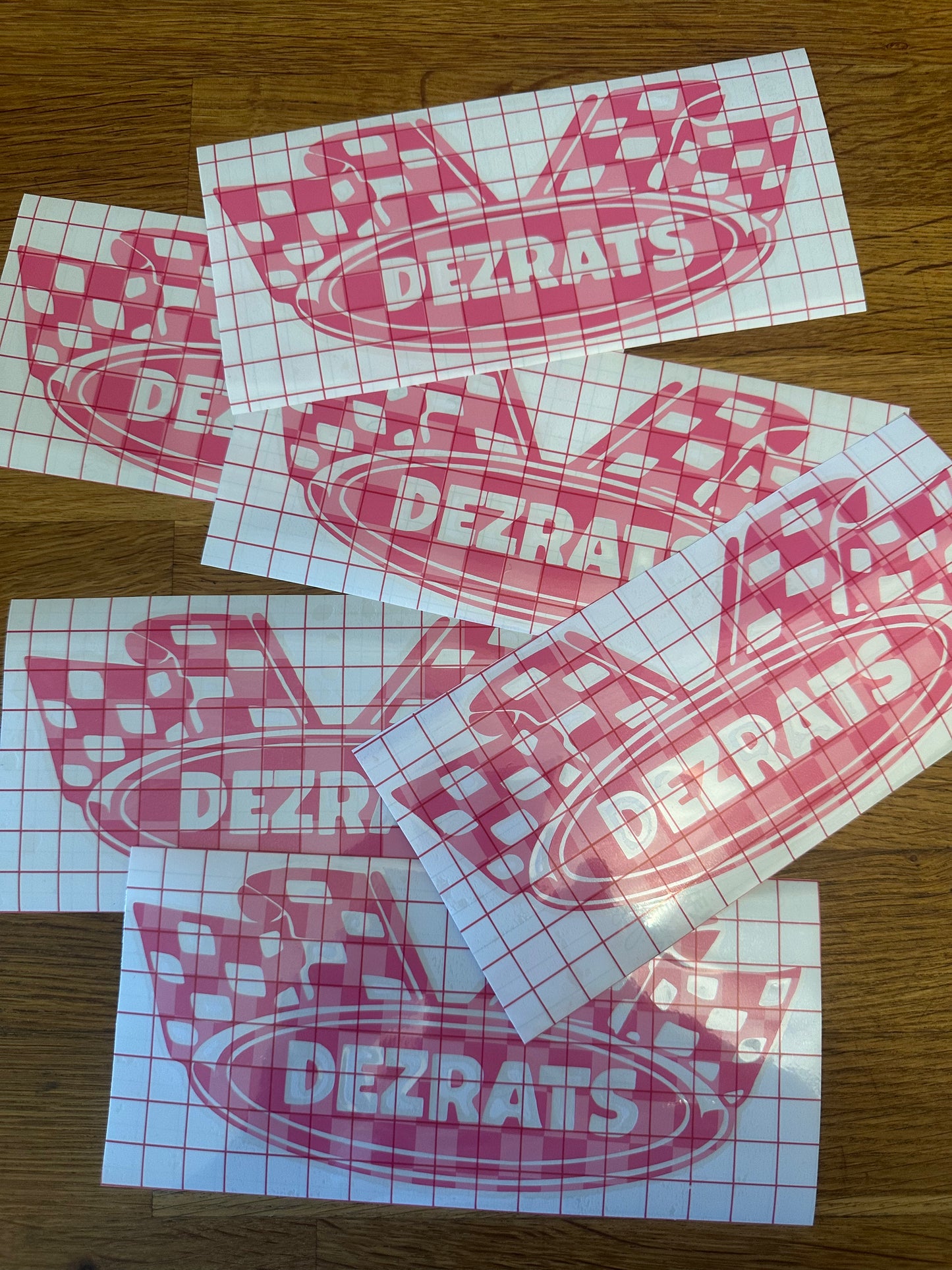 Pink Checkered Decal