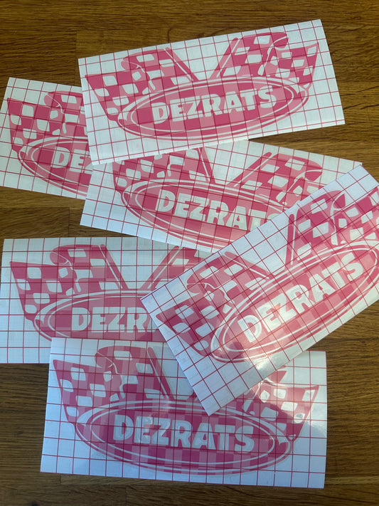 Pink Checkered Decal