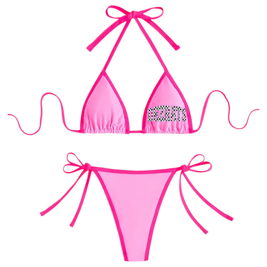 Checkered Logo Bikini Set