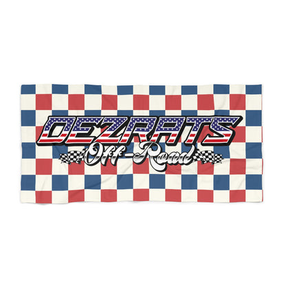 Dezrats Off-Road Racing Checkered Beach Towel