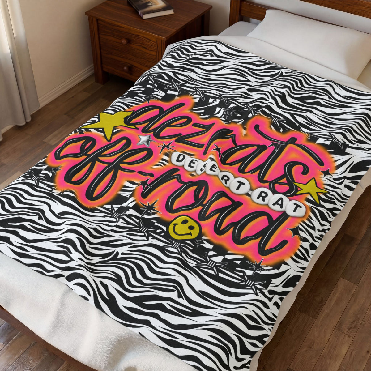 AIRBRUSHED DEZRATS PLUSH BLANKET