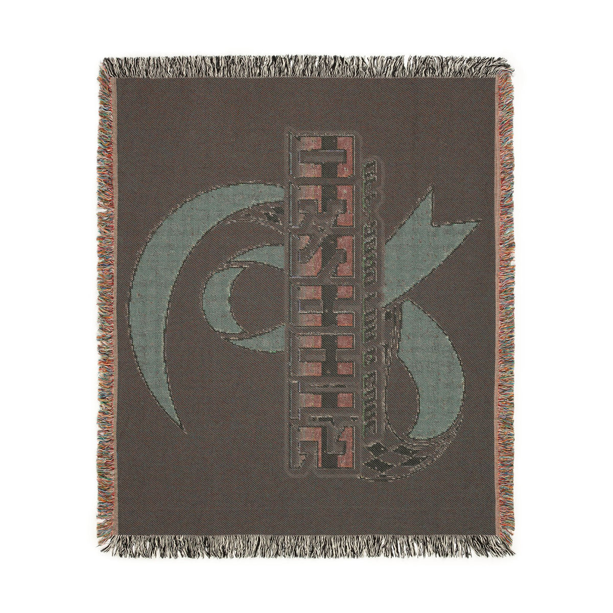 Breast Cancer Woven Blanket