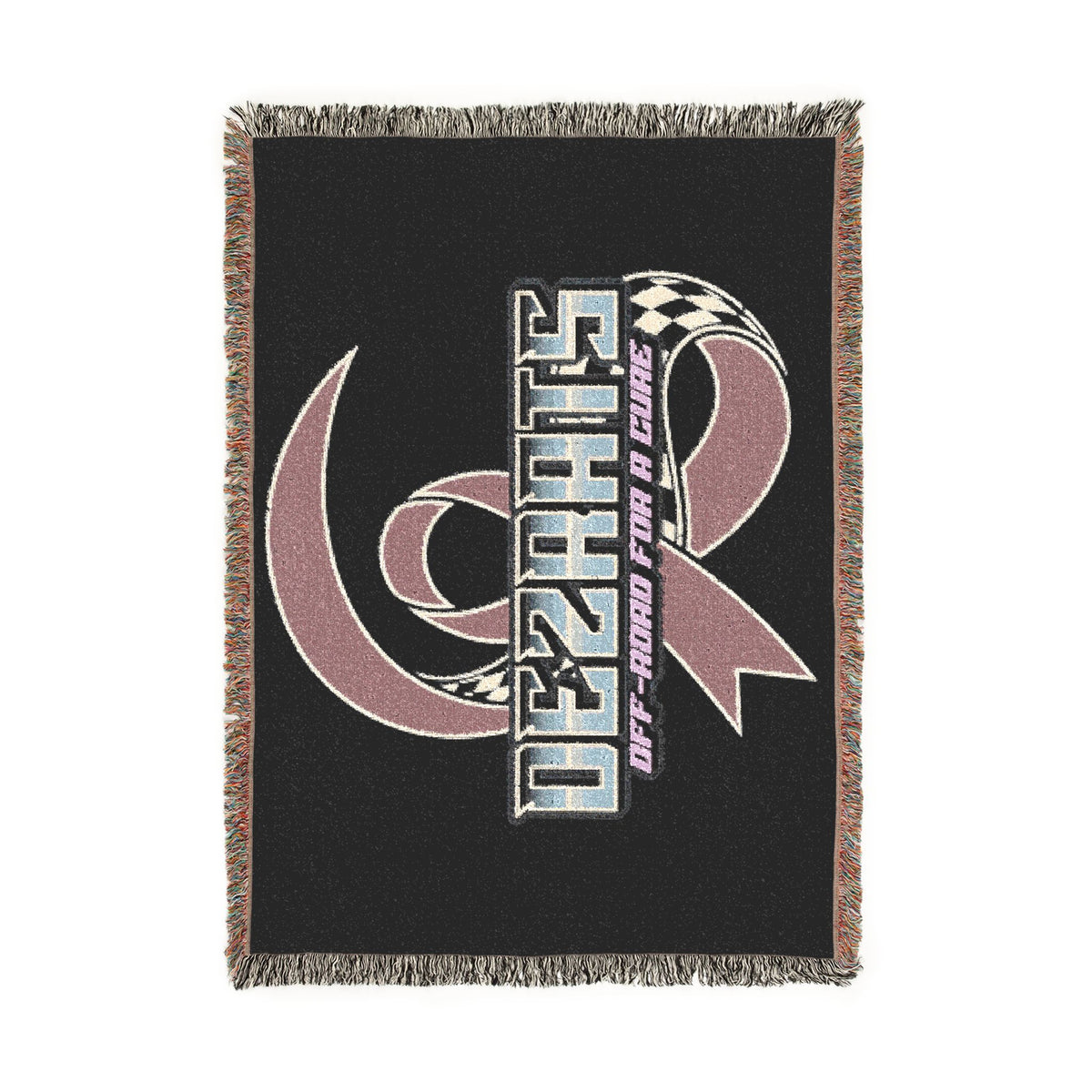 Breast Cancer Woven Blanket