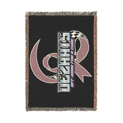 Breast Cancer Woven Blanket