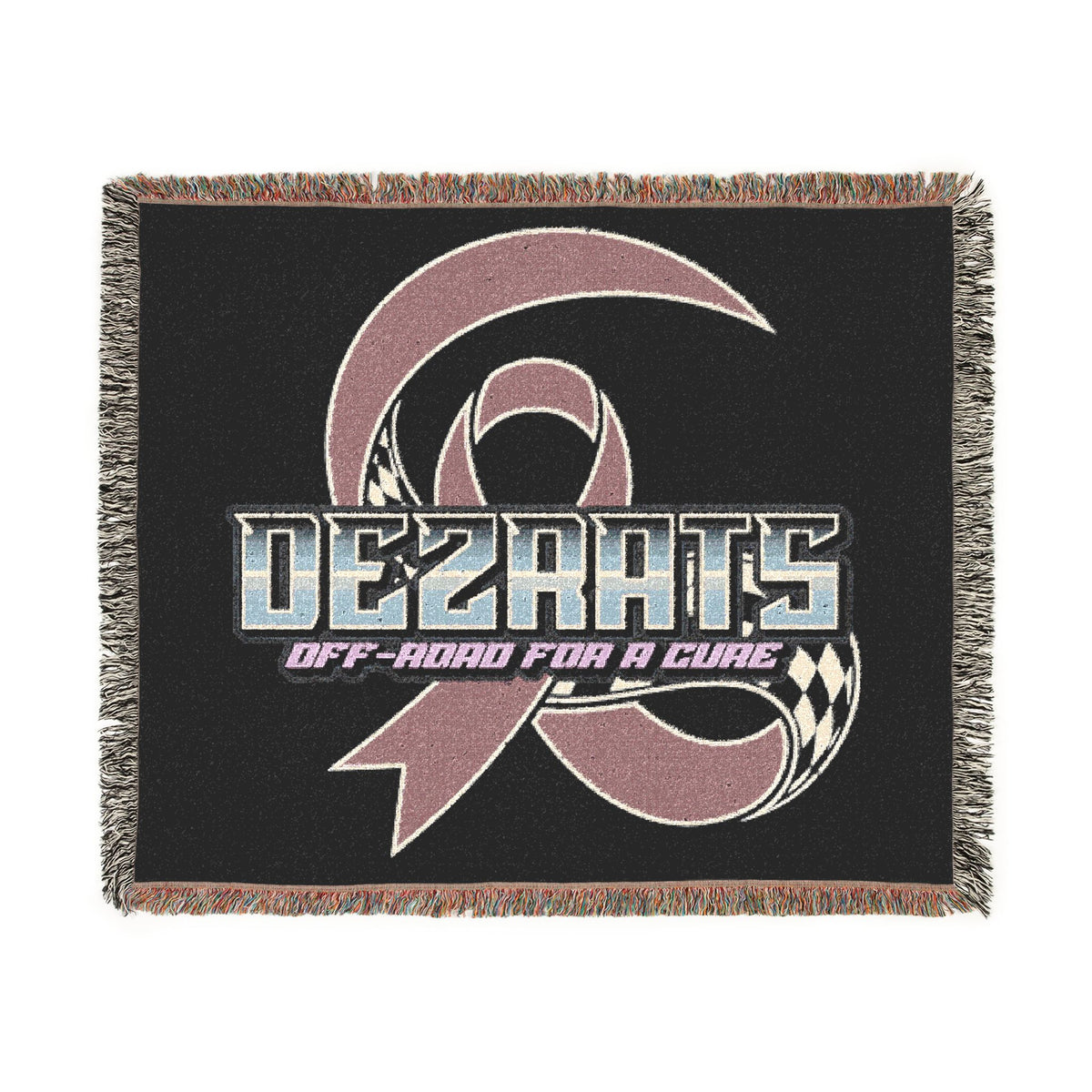 Breast Cancer Woven Blanket