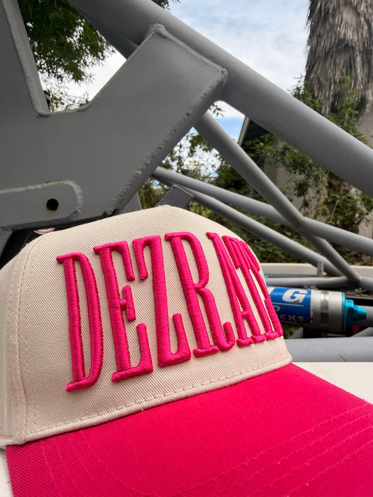 Pink Embroidered Hat