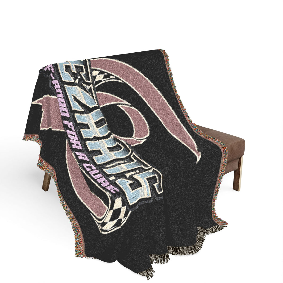Breast Cancer Woven Blanket