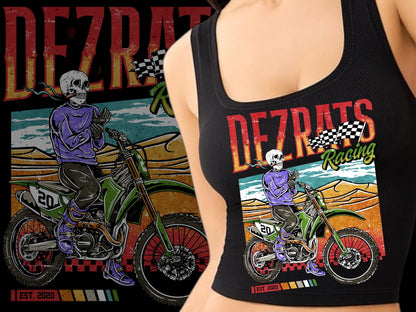 Dezrats Racing Cropped Tank Top