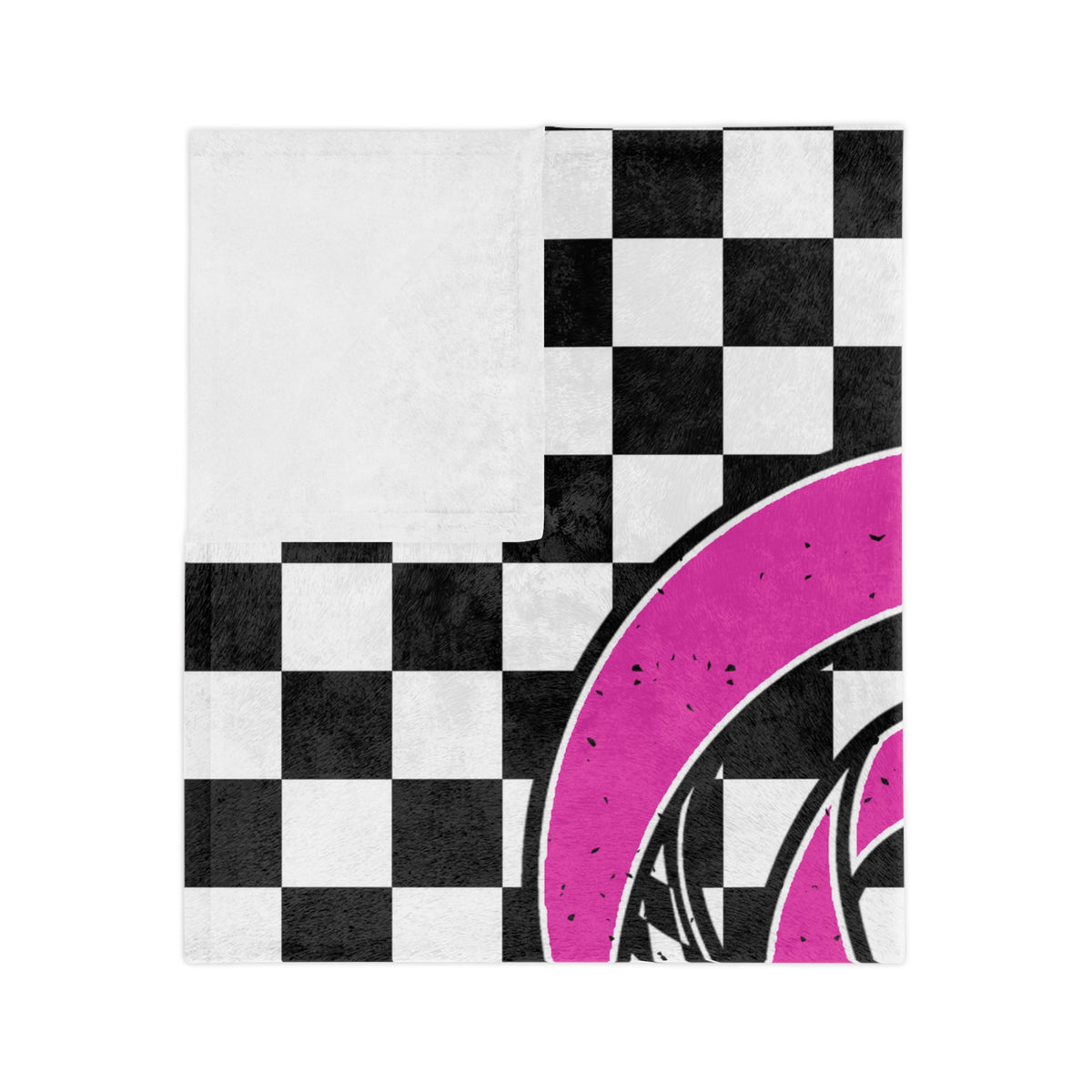 Breast Cancer Awareness Checkered Throw Blanket
