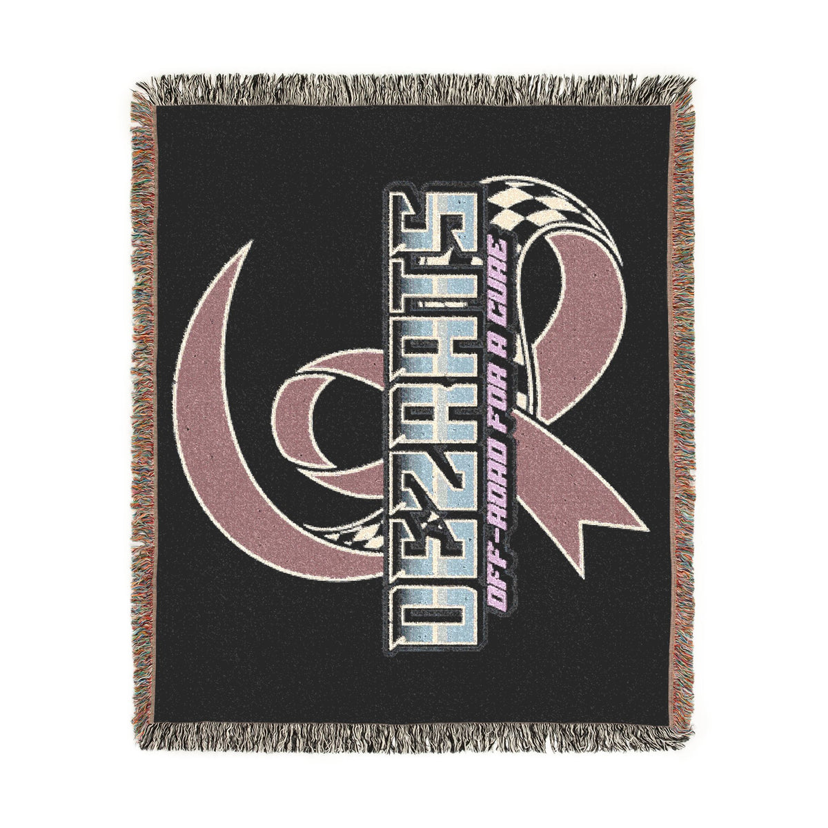 Breast Cancer Woven Blanket