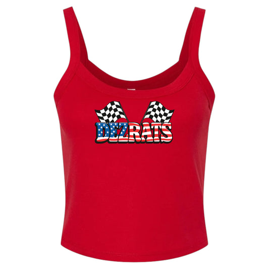 Checkered Freedom Cropped Tank