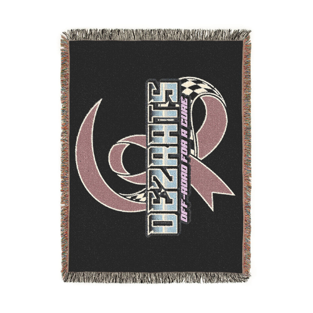 Breast Cancer Woven Blanket