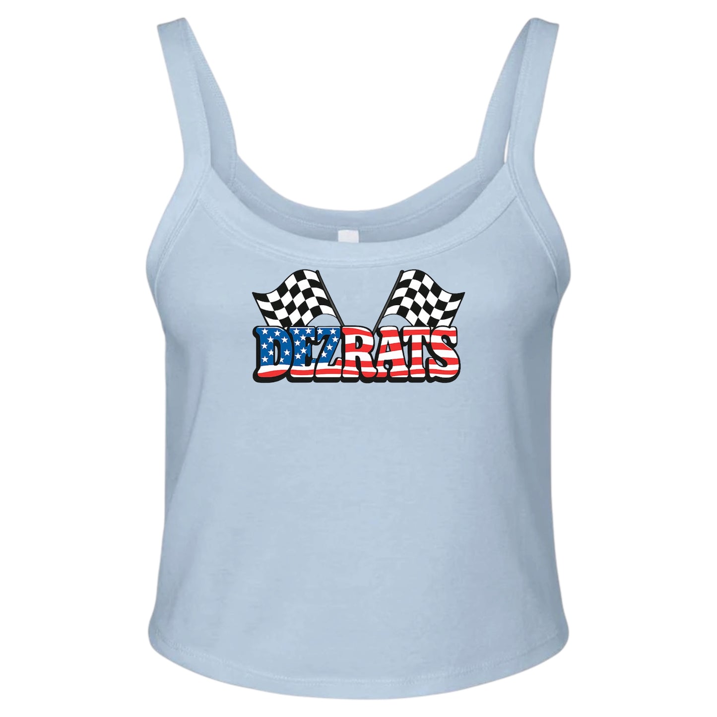 Checkered Freedom Cropped Tank