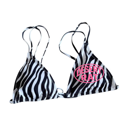 ZEBRA DESERT RAT BIKINI TOP