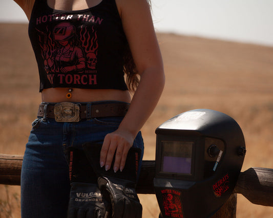 HOTTER THAN MY TORCH CROPPED TANK