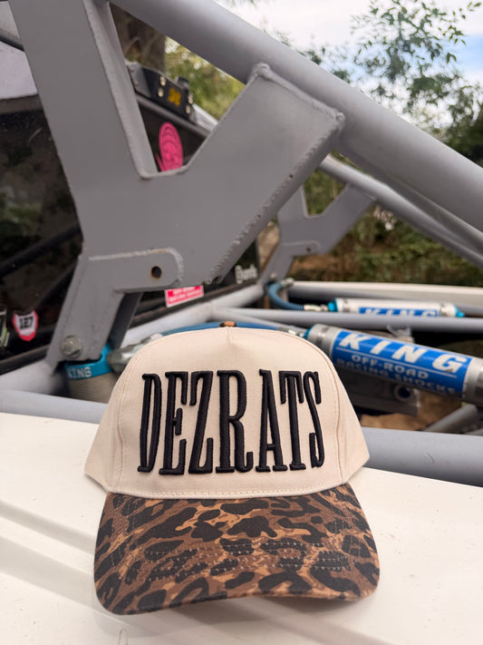 Cheetah Print Embroidered Hat