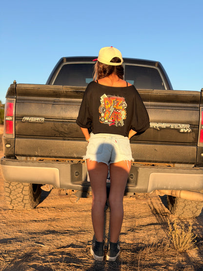 Full Throttle Off the Shoulder Crop