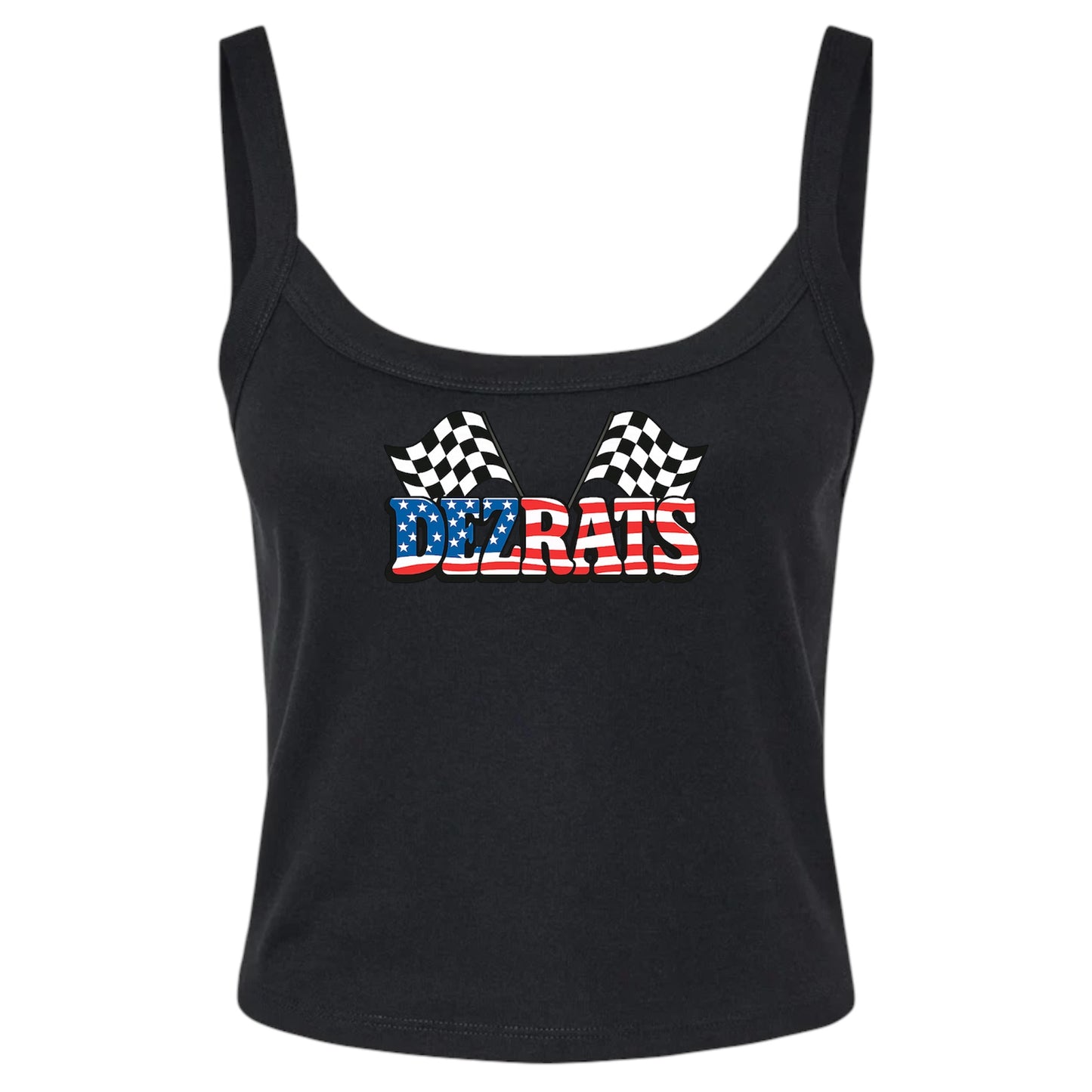 Checkered Freedom Cropped Tank