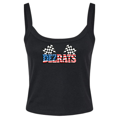 Checkered Freedom Cropped Tank