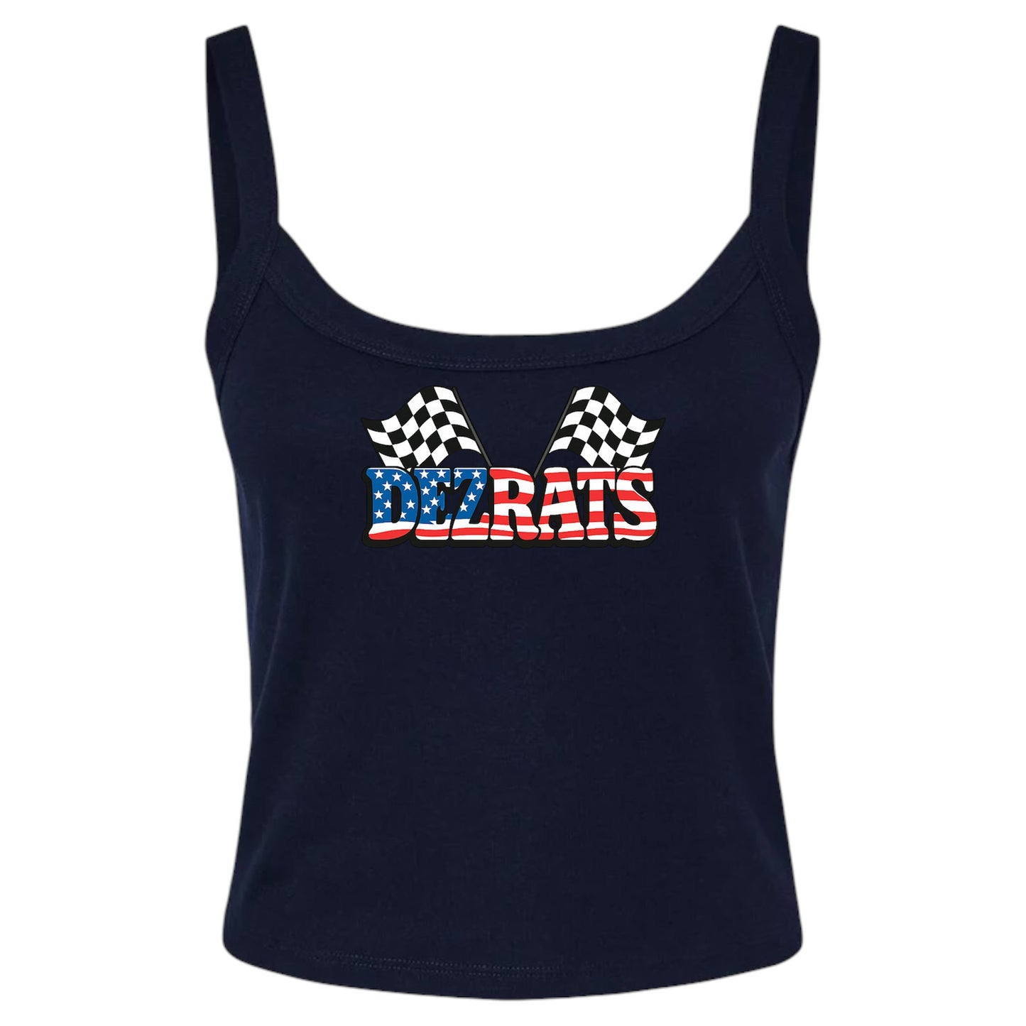 Checkered Freedom Cropped Tank