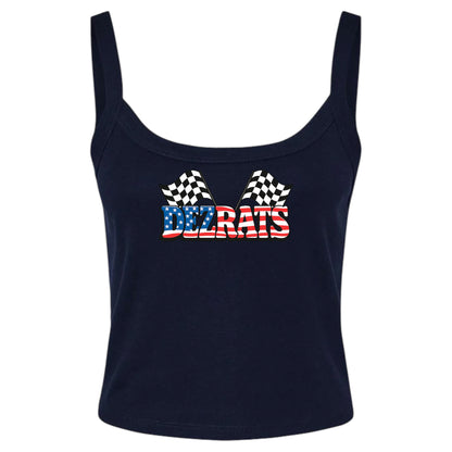 Checkered Freedom Cropped Tank