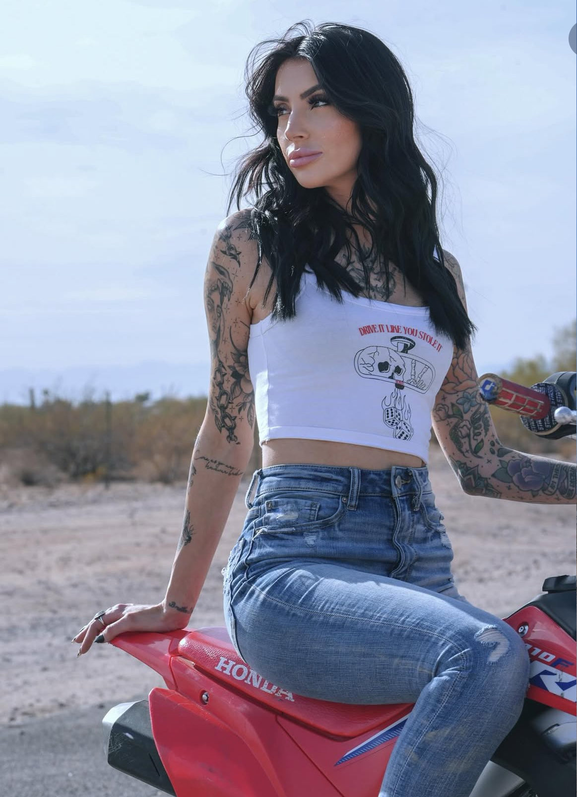 Drive It Like You Stole It Cropped Tank