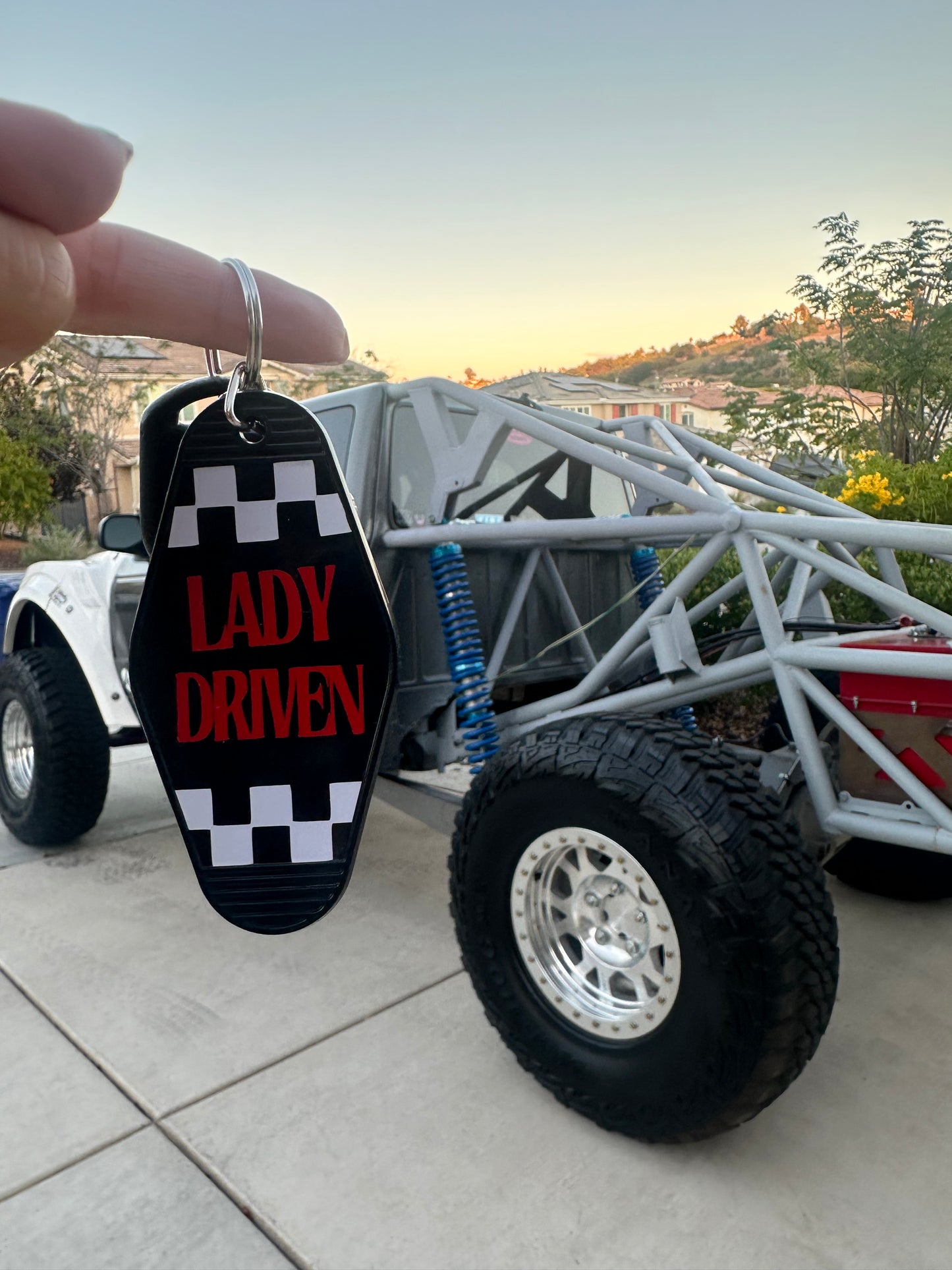 Lady Driven Keychain