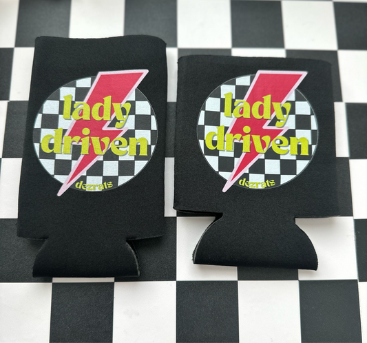 Lady driven koozie