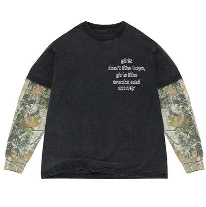 Trucks & Money Camo Long Sleeve