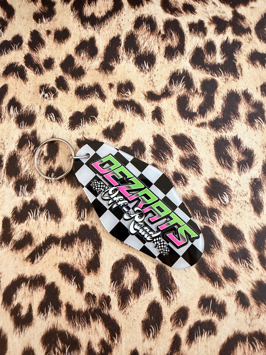 Checkered Keychain 🩷💚