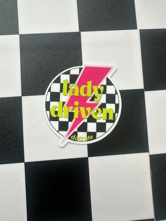 2” Lady Driven Decal