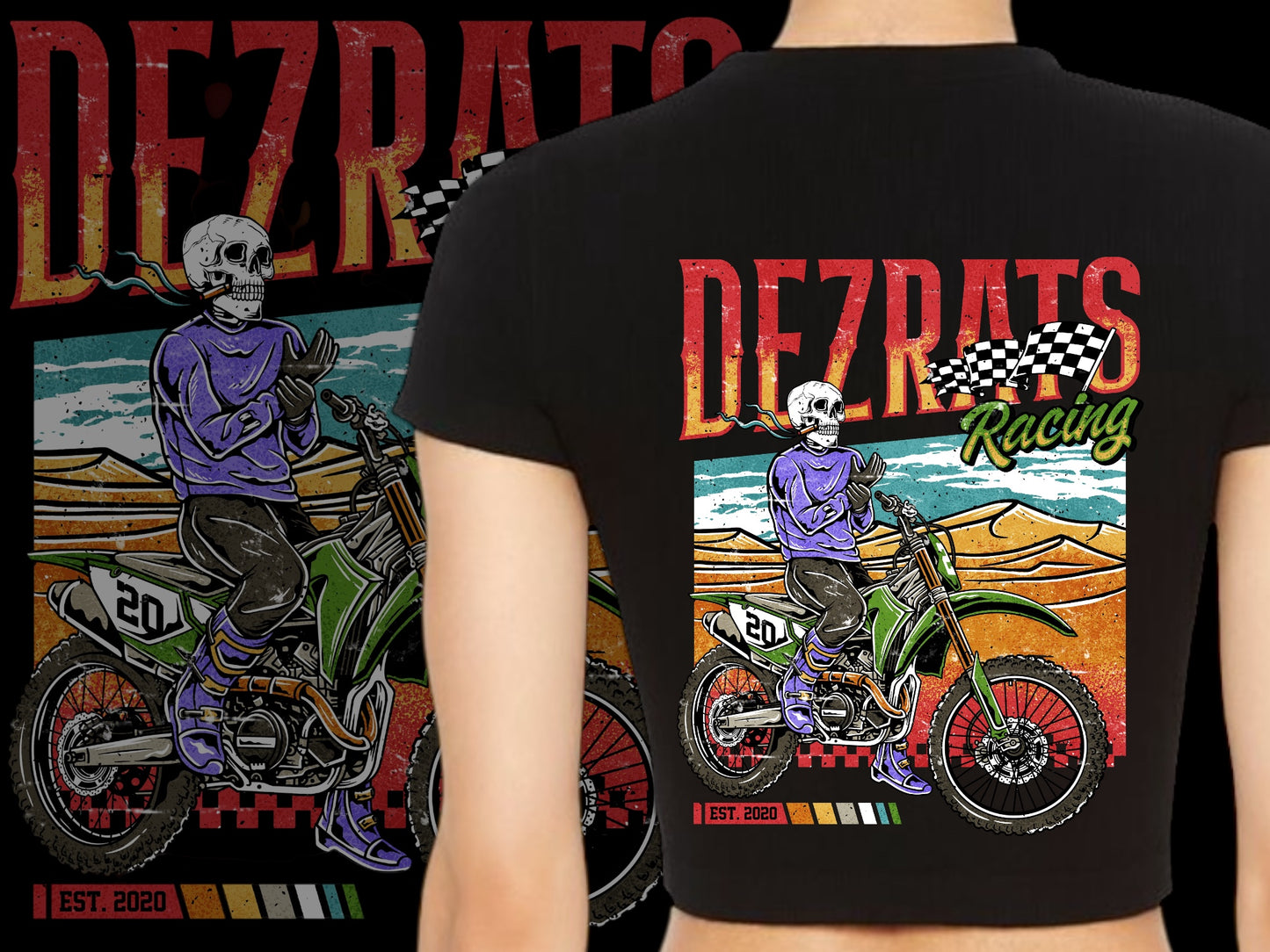 Dezrats Racing Crop Top