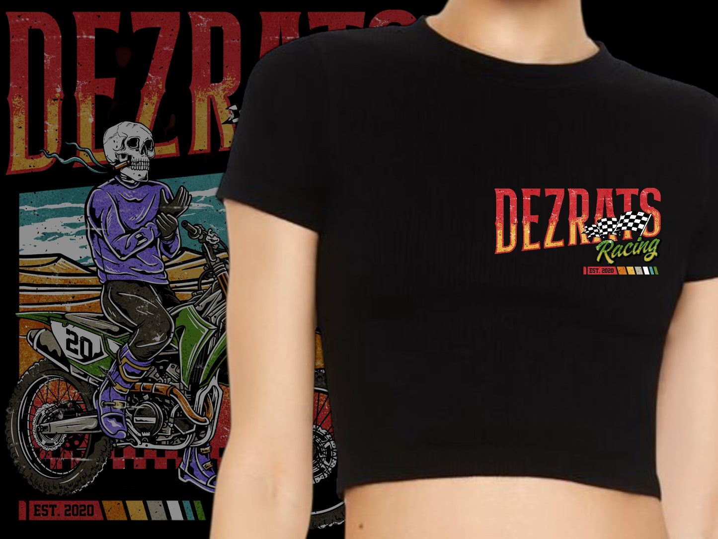 Dezrats Racing Crop Top
