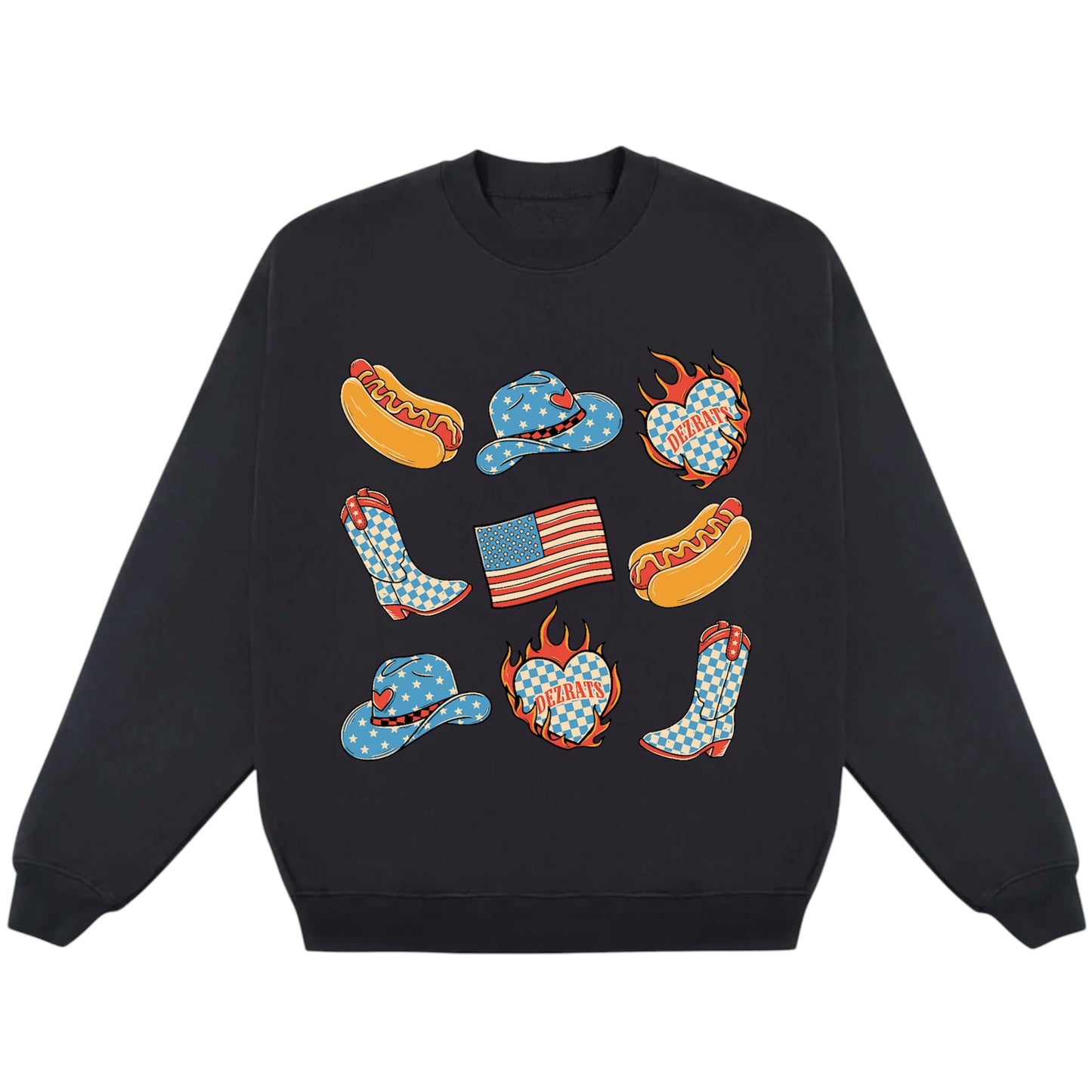 Stars, Stripes & Hot Dogs Crewneck