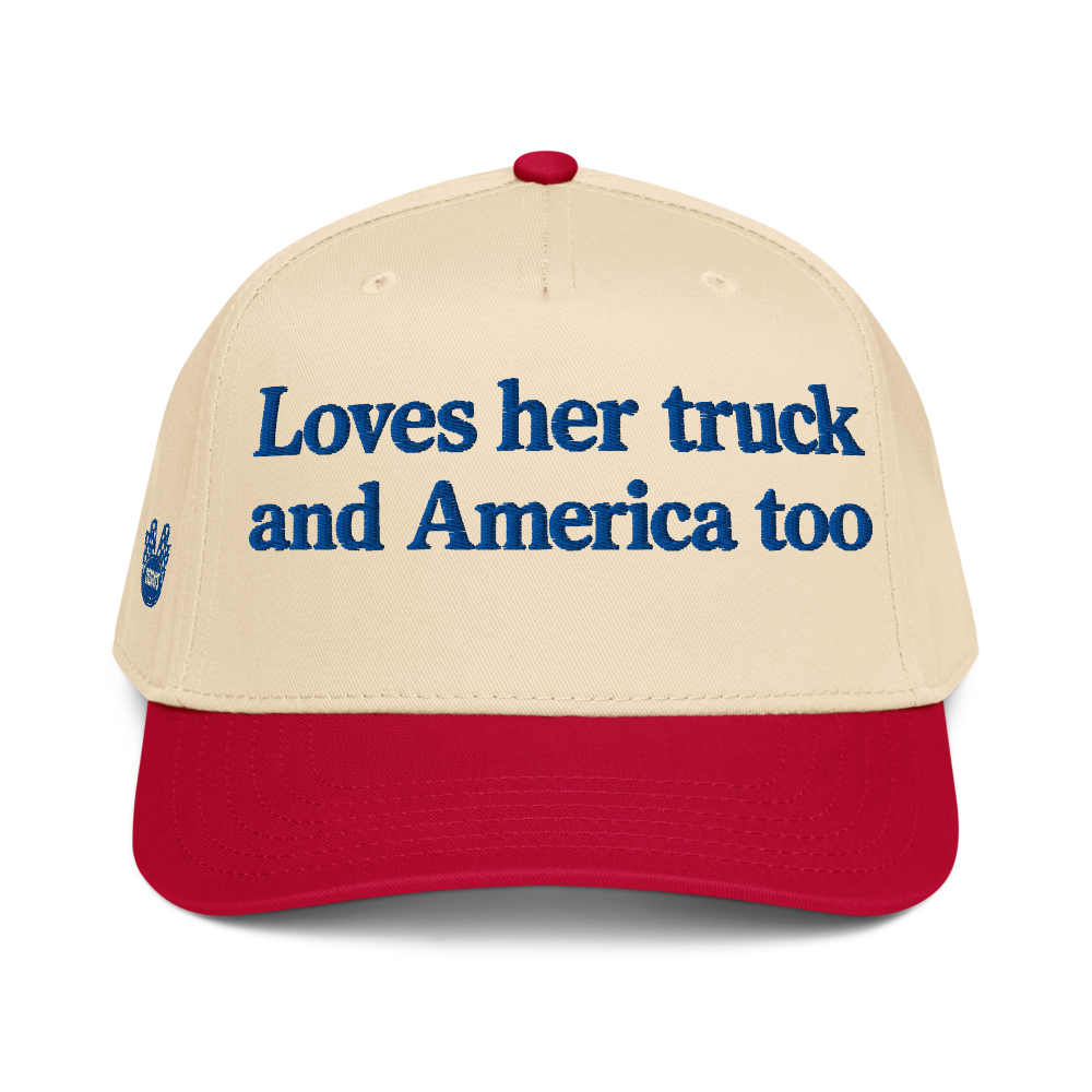 Loves her truck embroidered hat