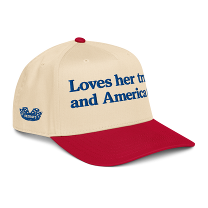 Loves her truck embroidered hat