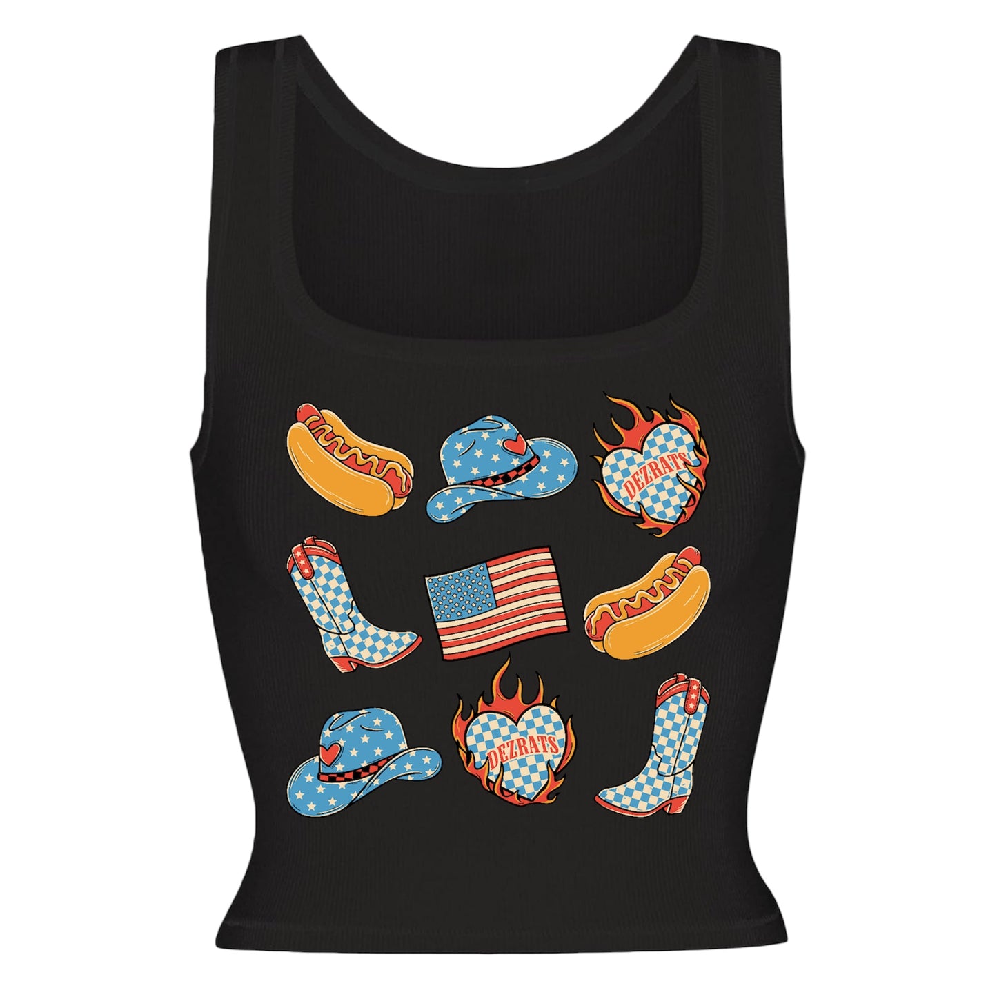 Stars, Stripes & Hot dogs Padded Tank