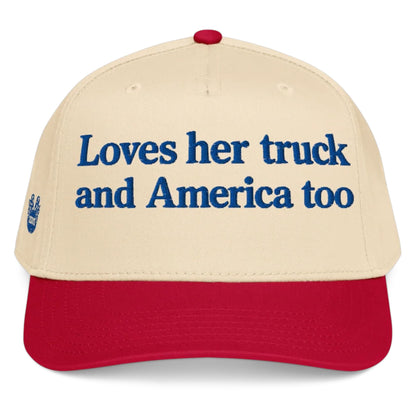Loves her truck embroidered hat