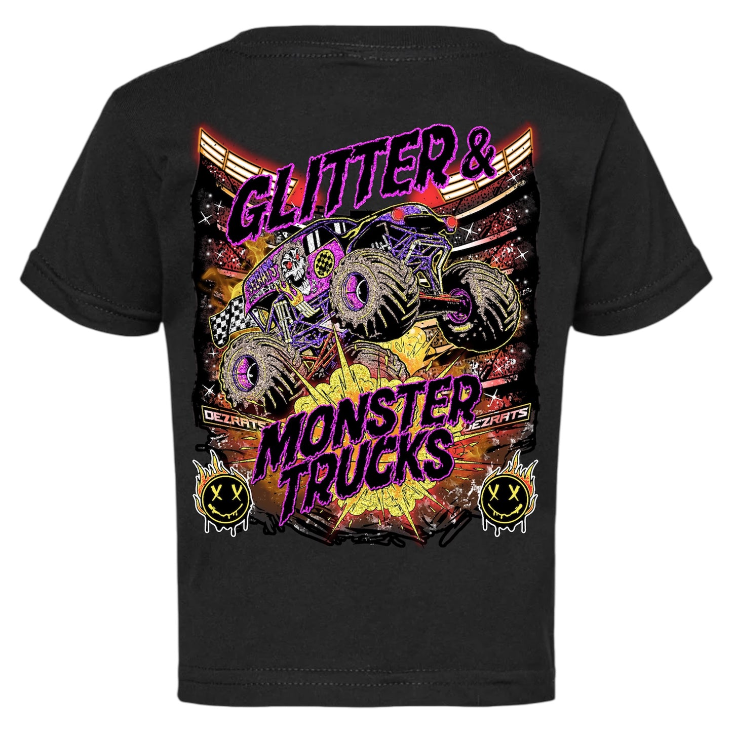 Toddler Glitter & Monster Trucks Tee