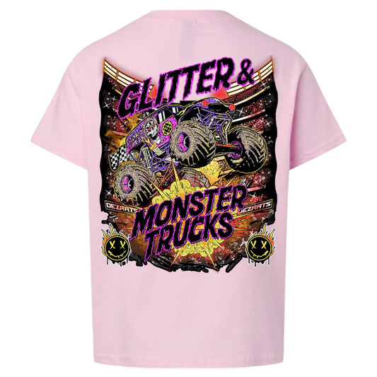 Youth Glitter & Monster Trucks Tee