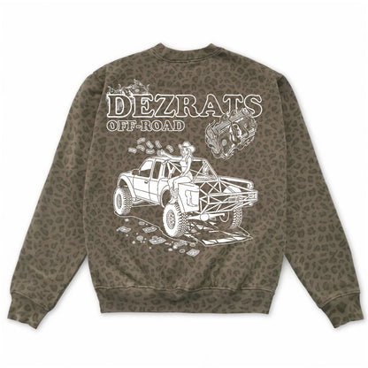 Trucks & Money Leopard Crewneck