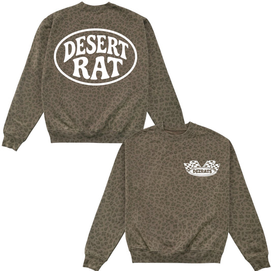 LEOPARD DESERT RAT CREWNECK SWEATSHIRT