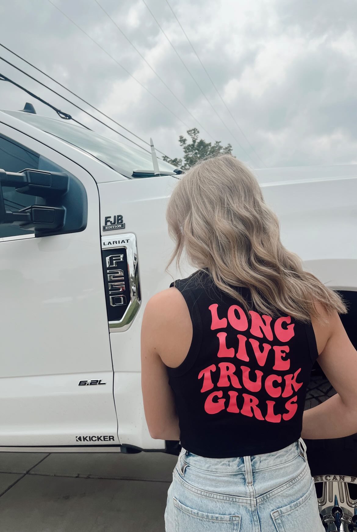 Long live truck girls cropped tank