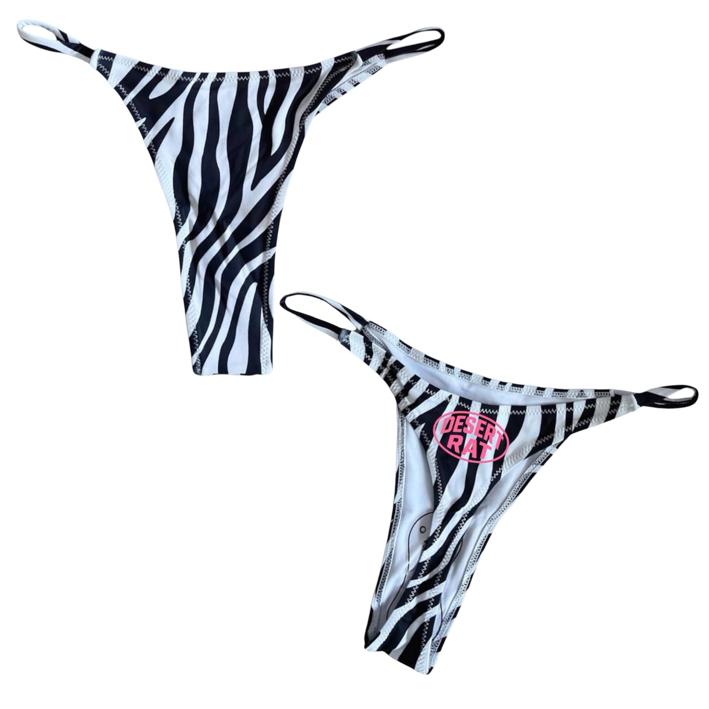 ZEBRA DESERT RAT BIKINI BOTTOMS