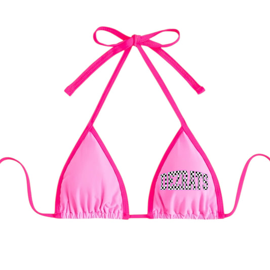 Checkered Logo Bikini Top